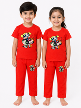 Kids Red Cartoon Character 2-Piece T-Shirt & Pajama Set