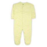 Pastel Yellow Fitted plain sleeping suit