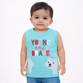 Young and Brave Bear Tank Top