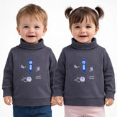 Ghari Pe Chooha Nacha Turtle Neck Sweatshirt - Grey