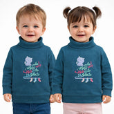 Billi Ke Bachon Ke Mozay Turtle Neck Sweatshirt - Jade Green