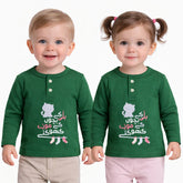 Billi Ke Bachon Ke Mozay Henley Sweatshirt - Bright Green