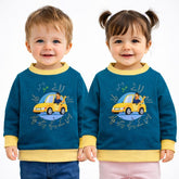 Abu Laye Motor Car Round Neck Sweatshirt - Deep Lagoon