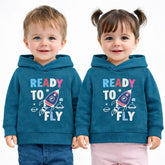 Need More Space Round Neck Hoodie - Blue