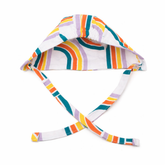 Retro Lines Print Baby Cap