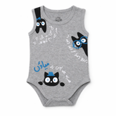 Ghousla Sleeveless Bodysuit in Grey Marl