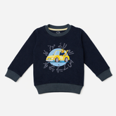 Abu Laye Motor Car Round Neck Sweatshirt - Navy