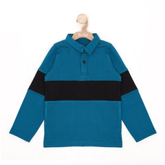 Patchwork Charm Long Sleeves Polo