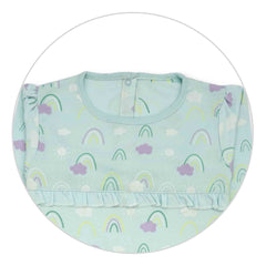 Colour And Unicorn Frill Sleeping Suit