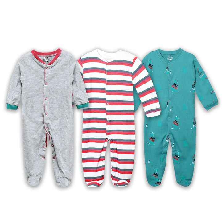 Games sleeping suit pack of 3