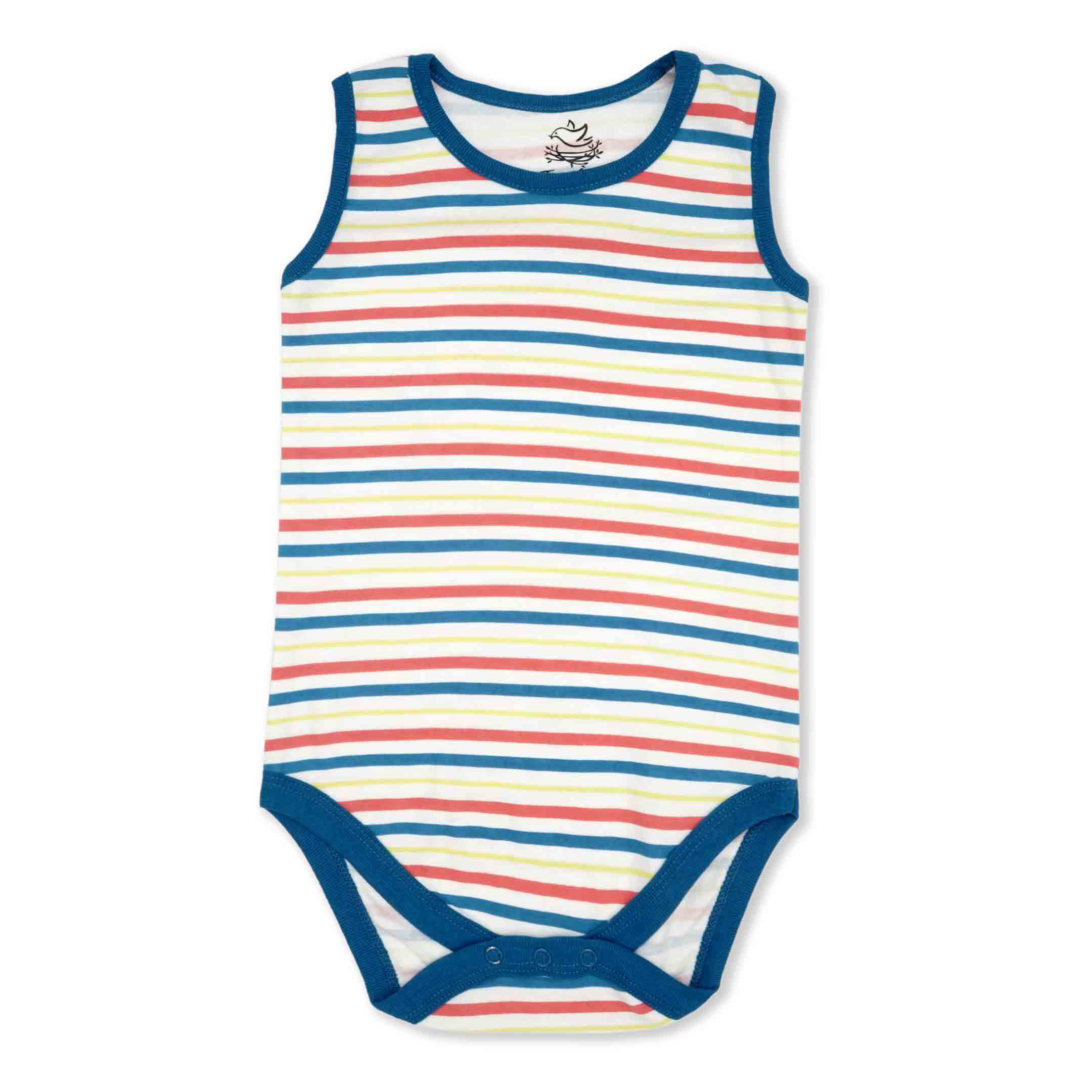 Pack Of 3 Dive Into The Sea Sleeves Less Bodysuits (Bundle)