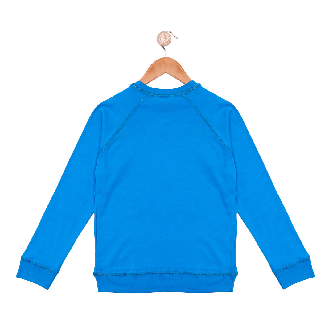 Summer Surf Round Neck Sweatshirt - Blue