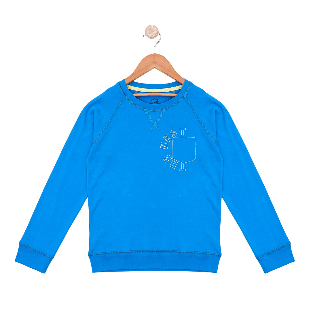 Summer Surf Round Neck Sweatshirt - Blue