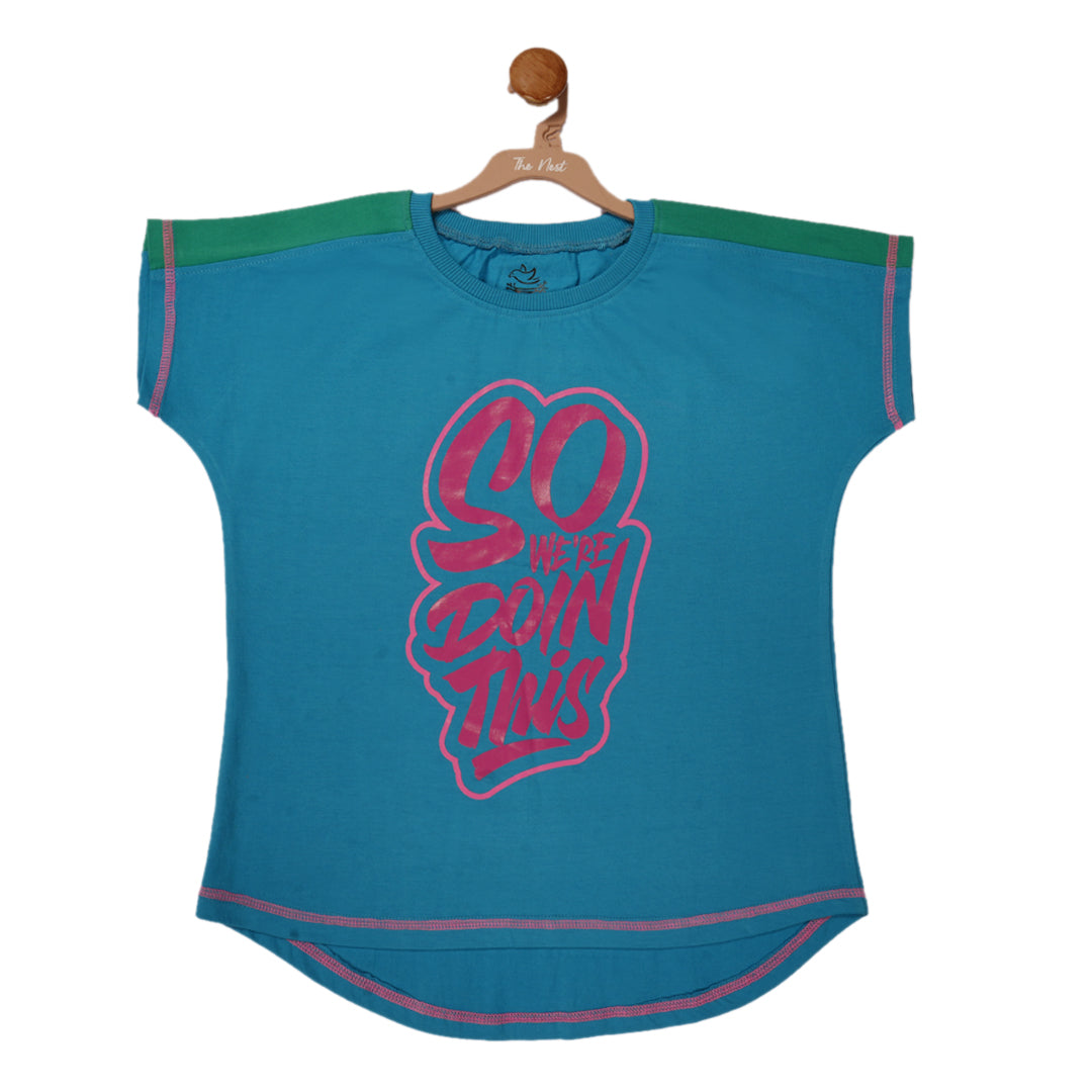 Girls Baggy T-Shirt (Blue)
