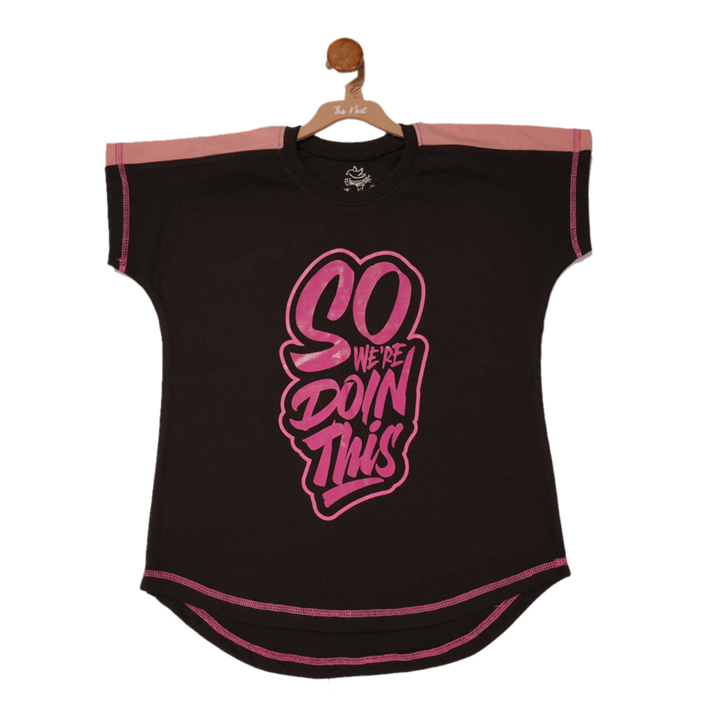 Girls Baggy T-Shirt (Black)