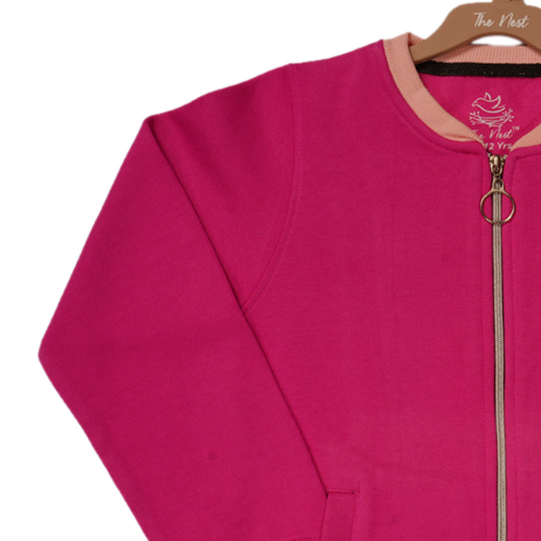 GENERIC Girls Jacket Dark Magenta