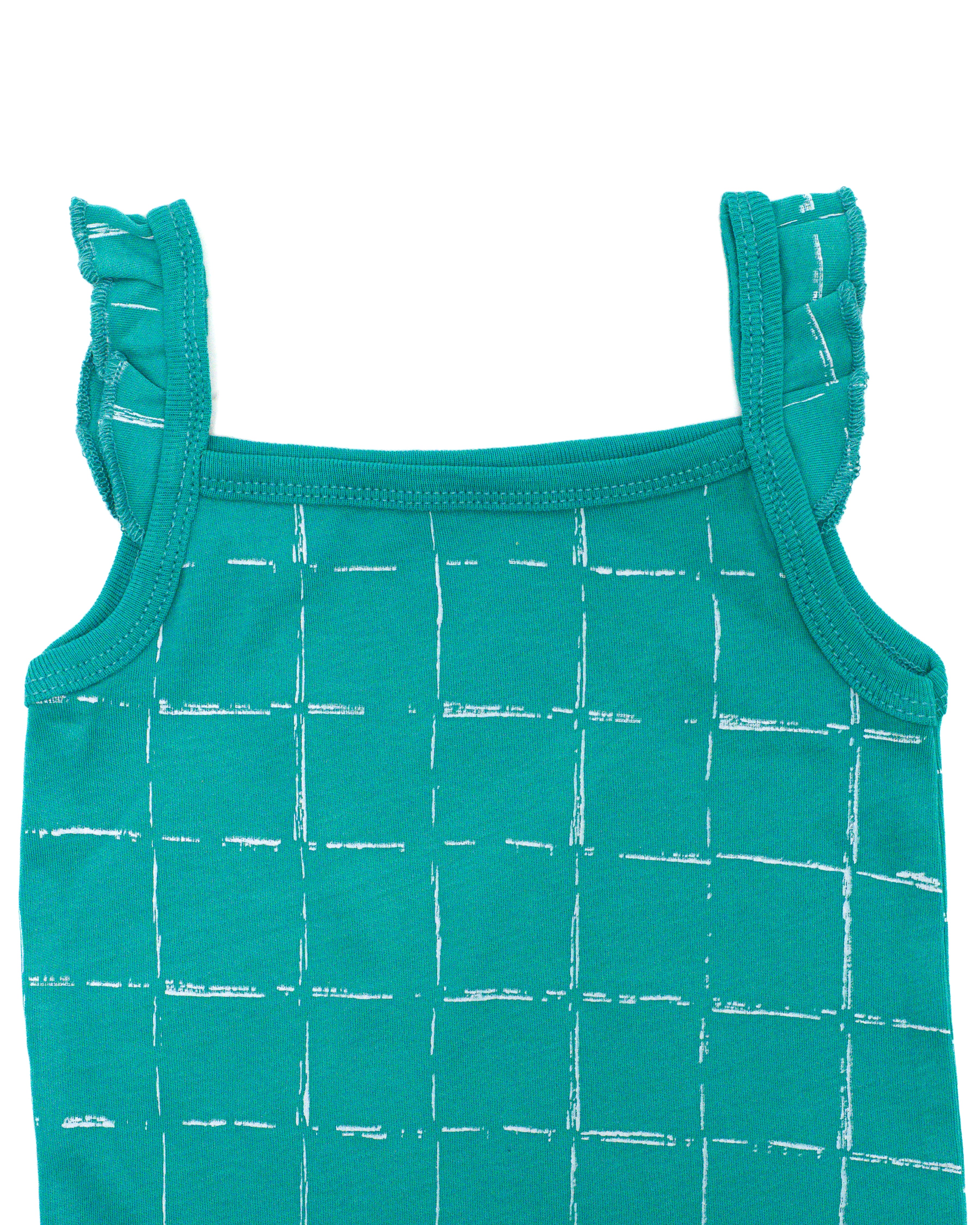 Apple of My Eye Sleeves Less Frill Bodysuit