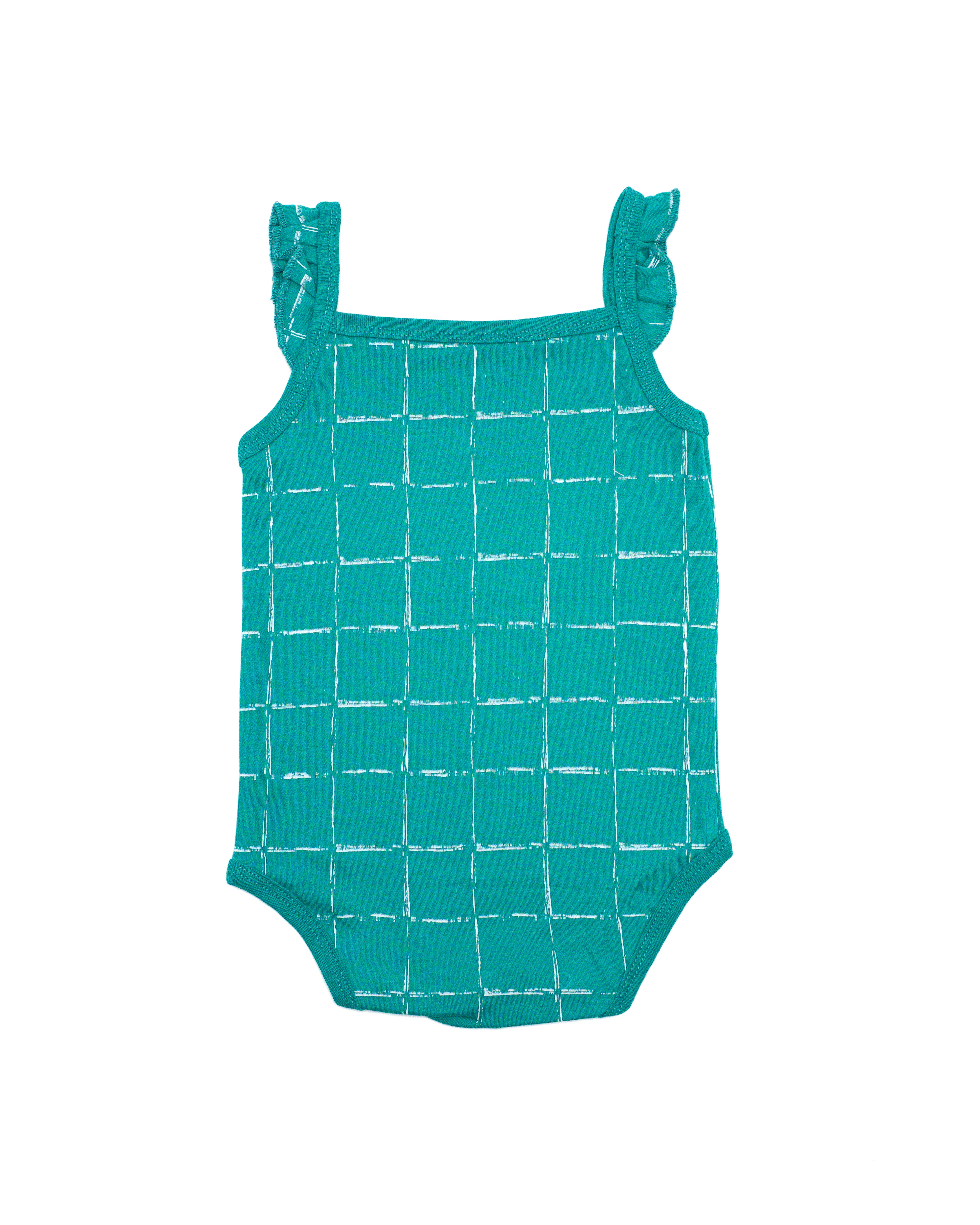 Apple of My Eye Sleeves Less Frill Bodysuit