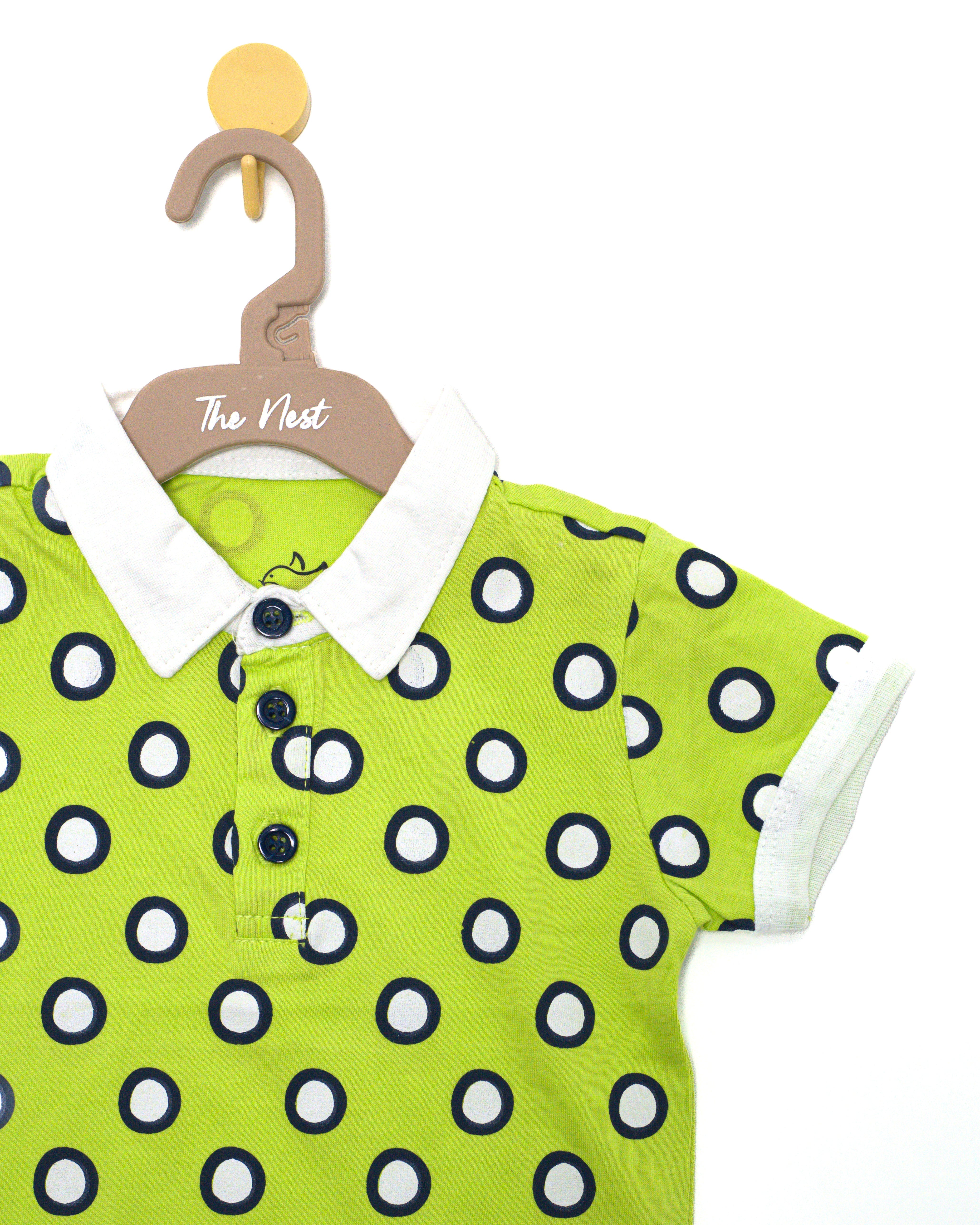 Polka Dot Lime Polo