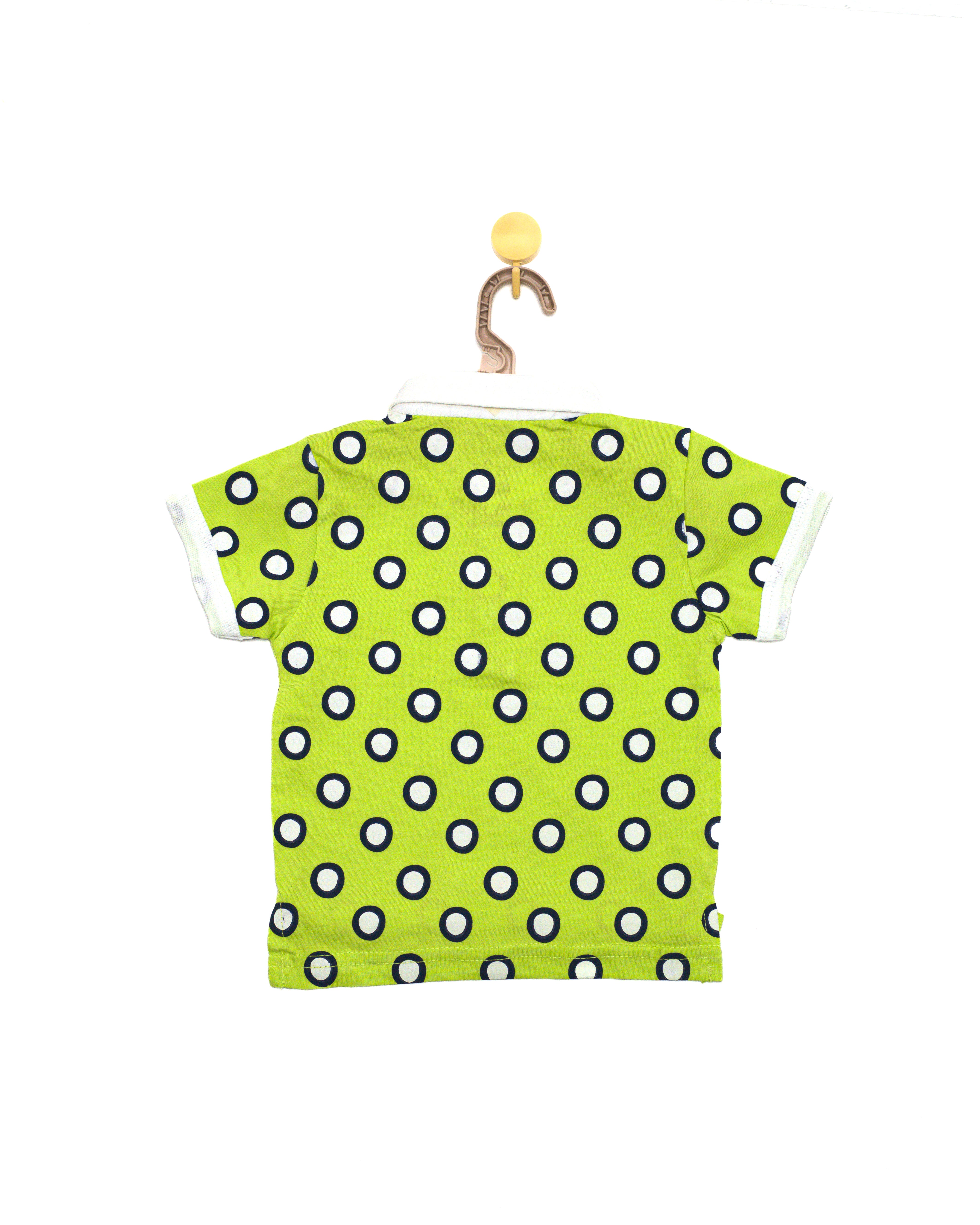 Polka Dot Lime Polo