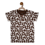 Bear Print Henley T-Shirt
