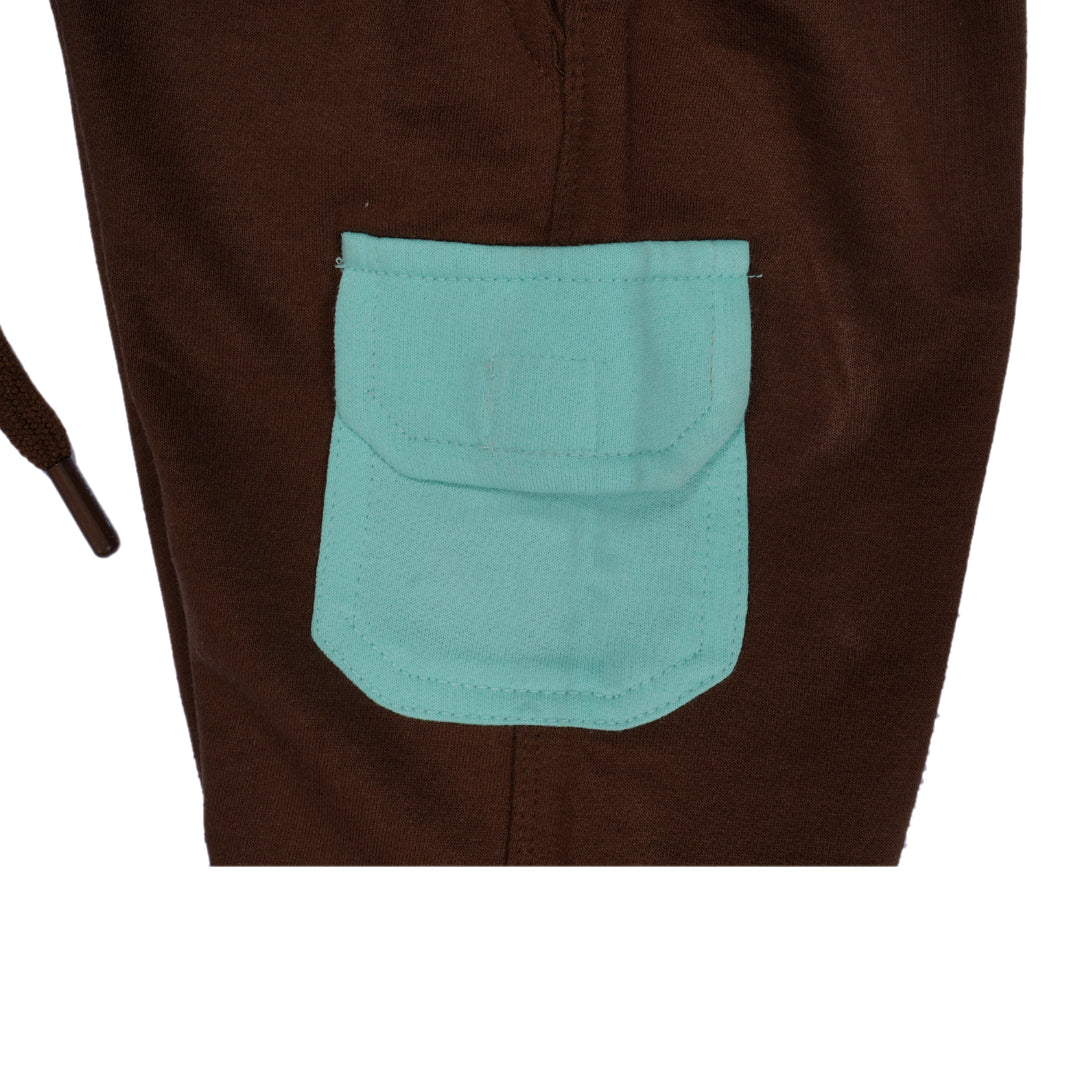 Adventure Begins Short (Brown & Sky Blue)