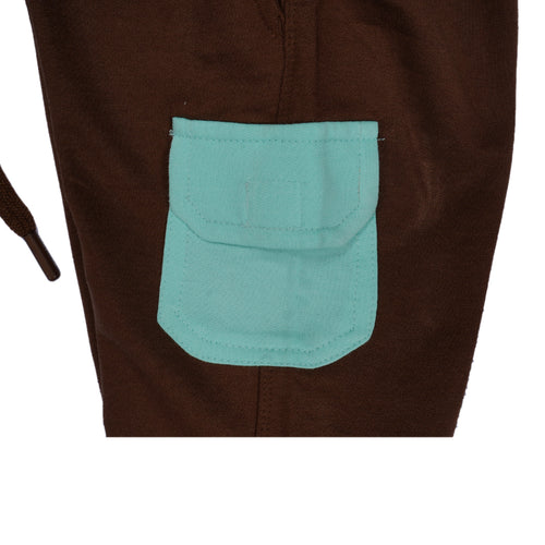 Adventure Begins Short (Brown & Sky Blue)