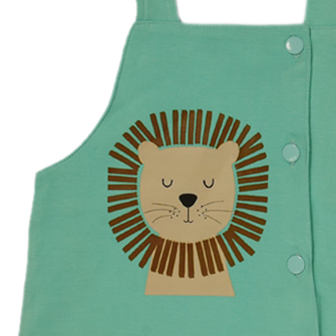 ZOO BII DOO – Nest Basic Cross-Button Dungaree – Seafoam Green
