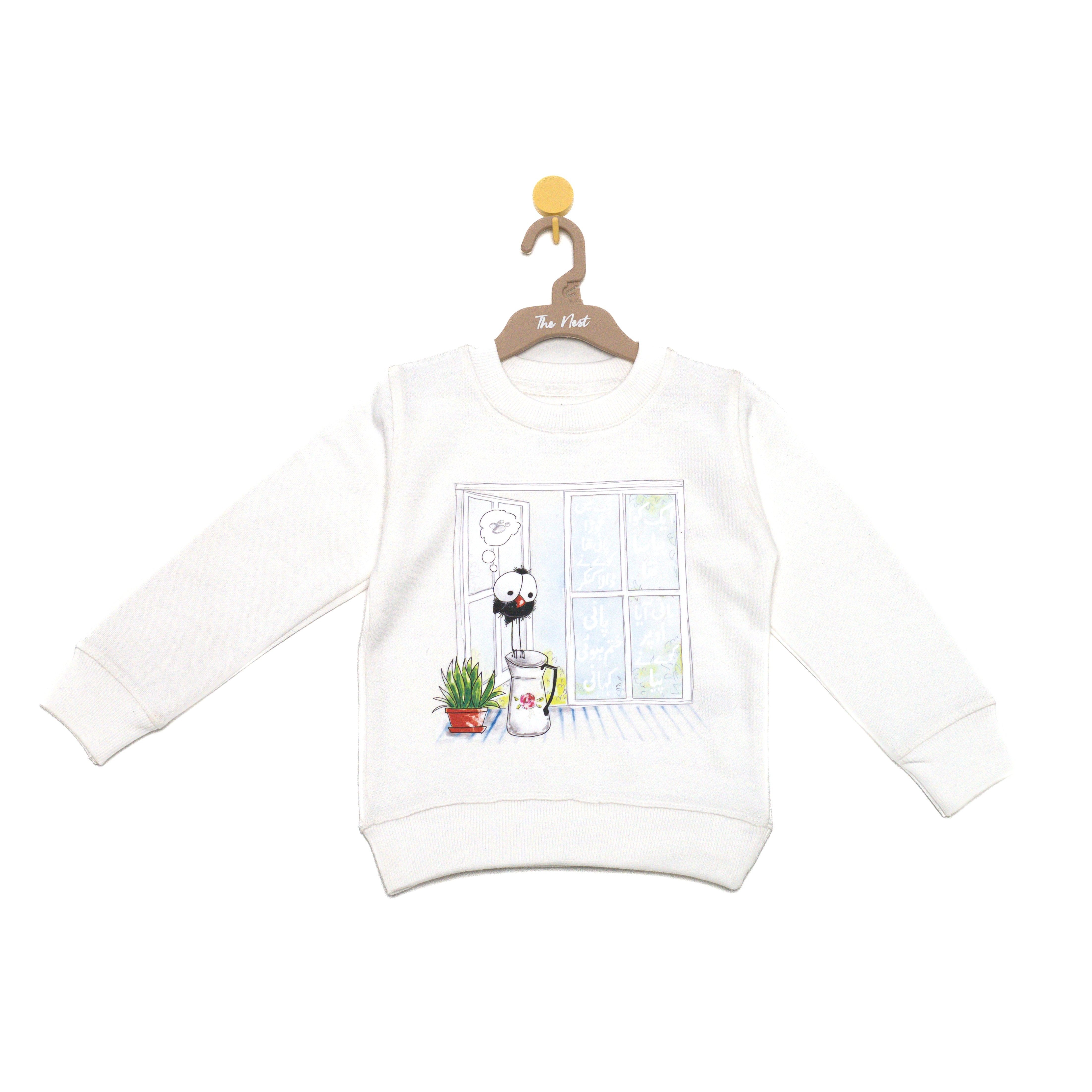 Ek Kawwa Piyasa Round Neck Sweatshirt - White