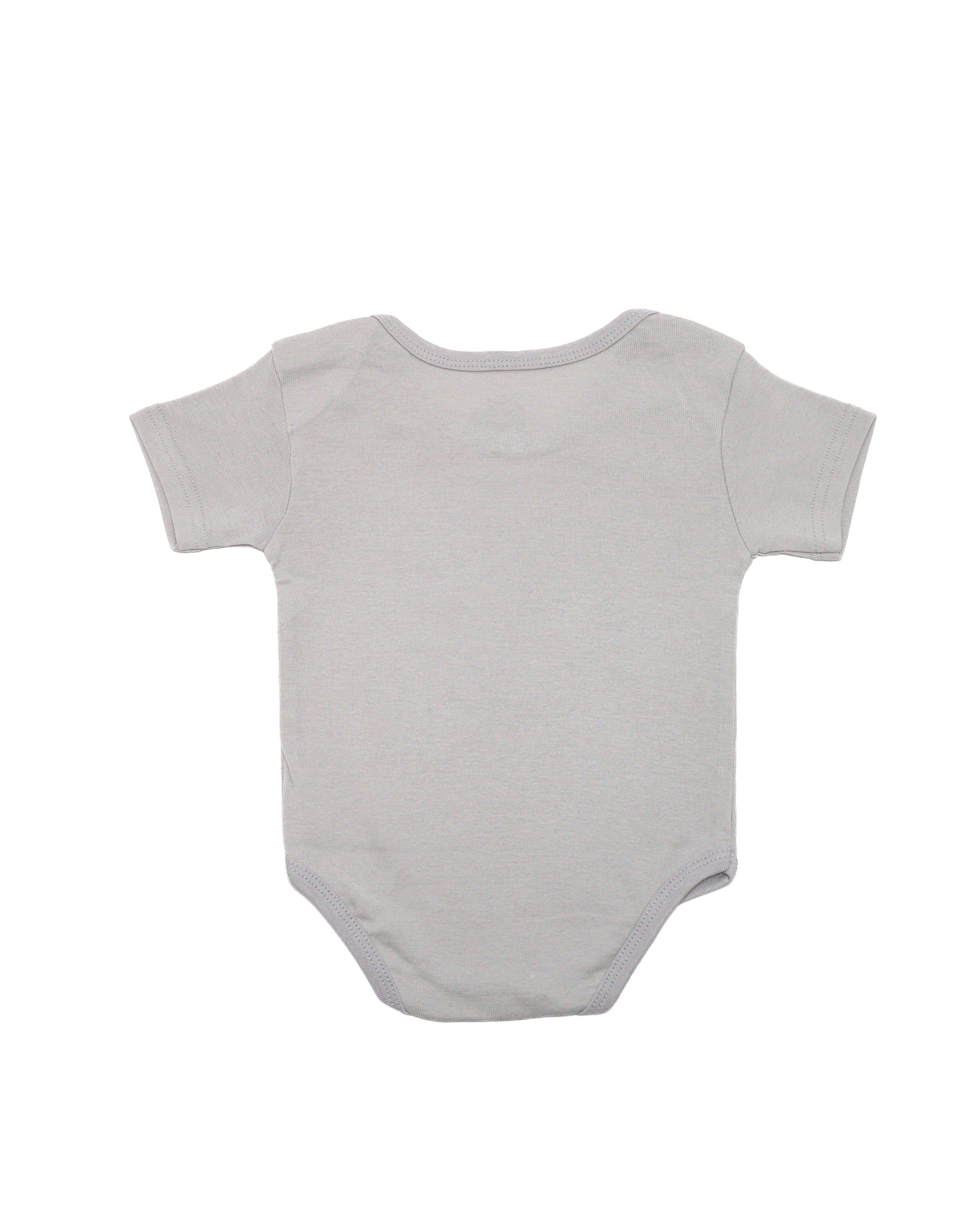 Ghousla Short Sleeve BodySuit in Grey