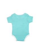 Ghousla Short Sleeves Bodysuit in Sky Blue