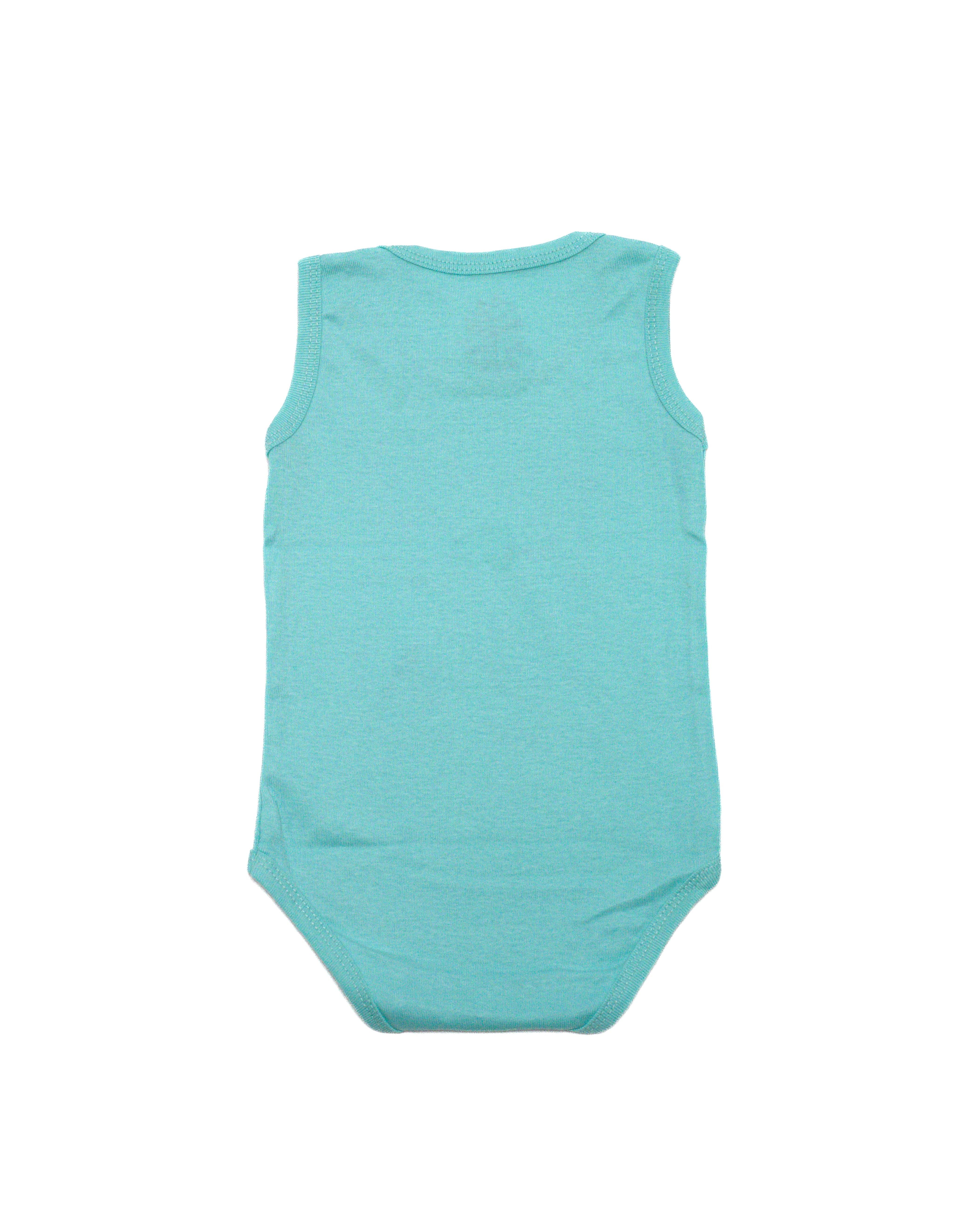 Ghousla Sleeves Less Bodysuit Sky blue