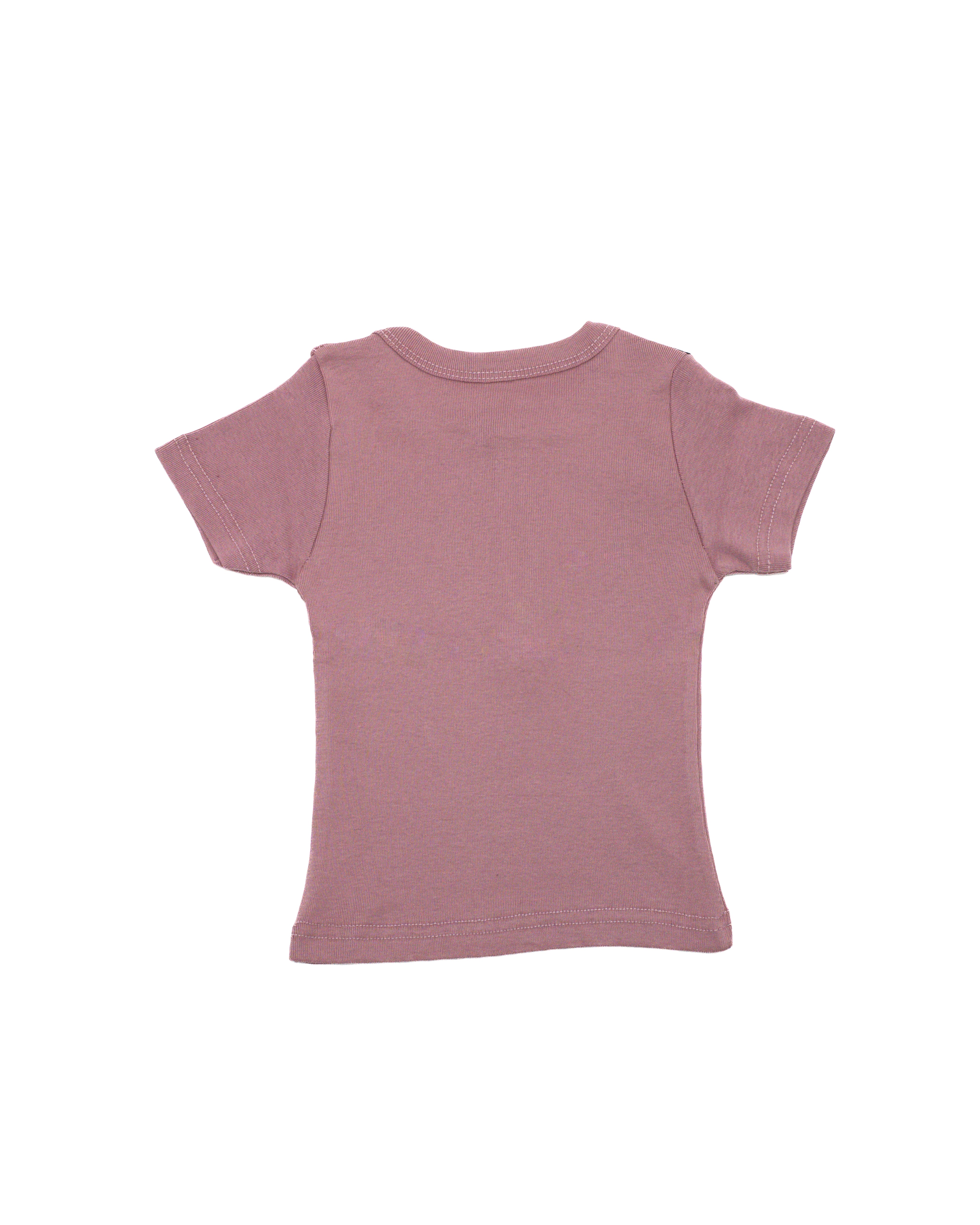 Ghousla Cat Henley T-Shirt - Wood Rose