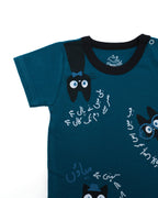 Ghousla Cat T-Shirt - Deep Lagoon