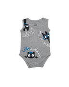 Ghousla Sleeveless Bodysuit in Grey Marl