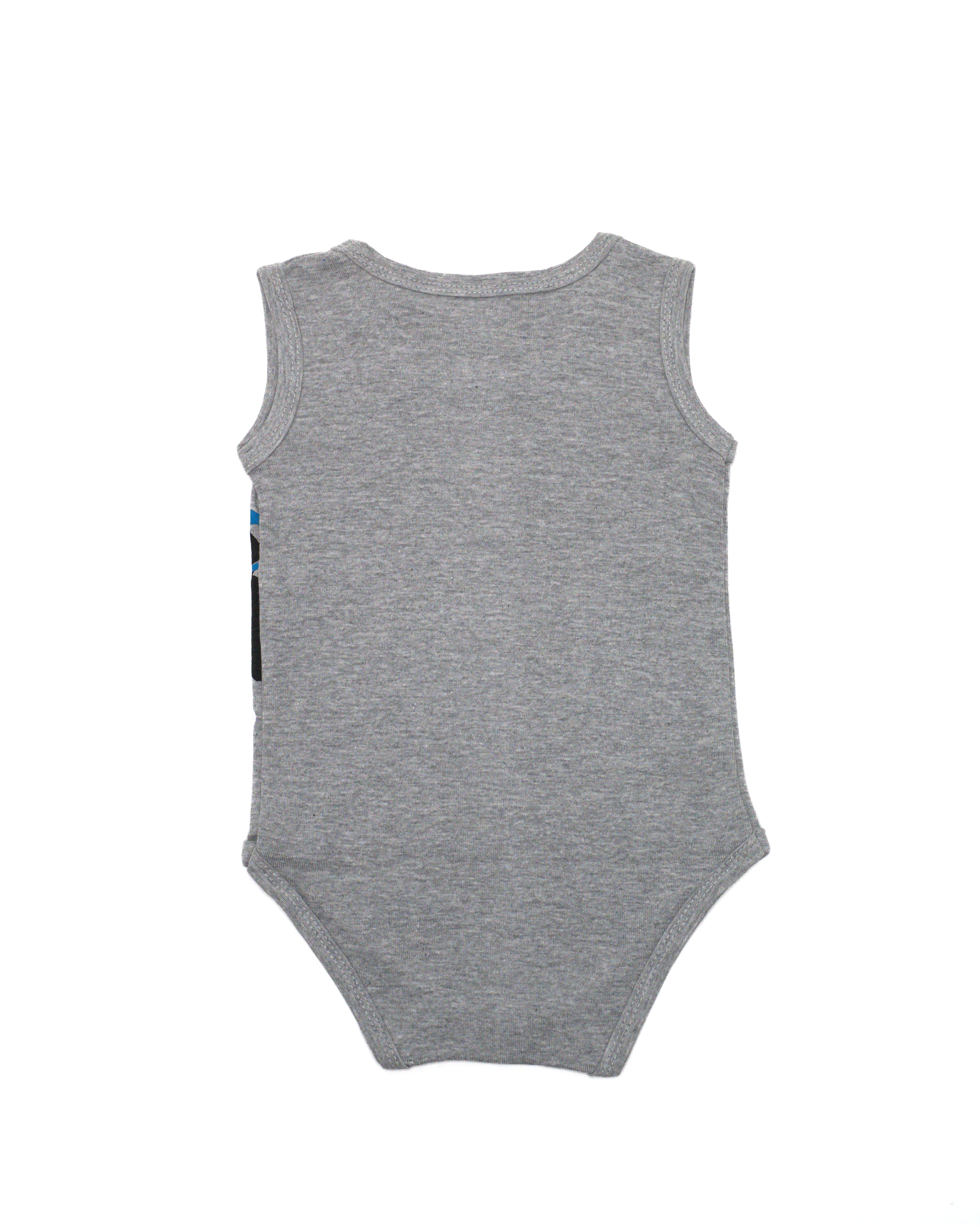 Ghousla Sleeveless Bodysuit in Grey Marl
