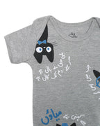 Ghousla Short Sleeve Bodysuit Grey Marl