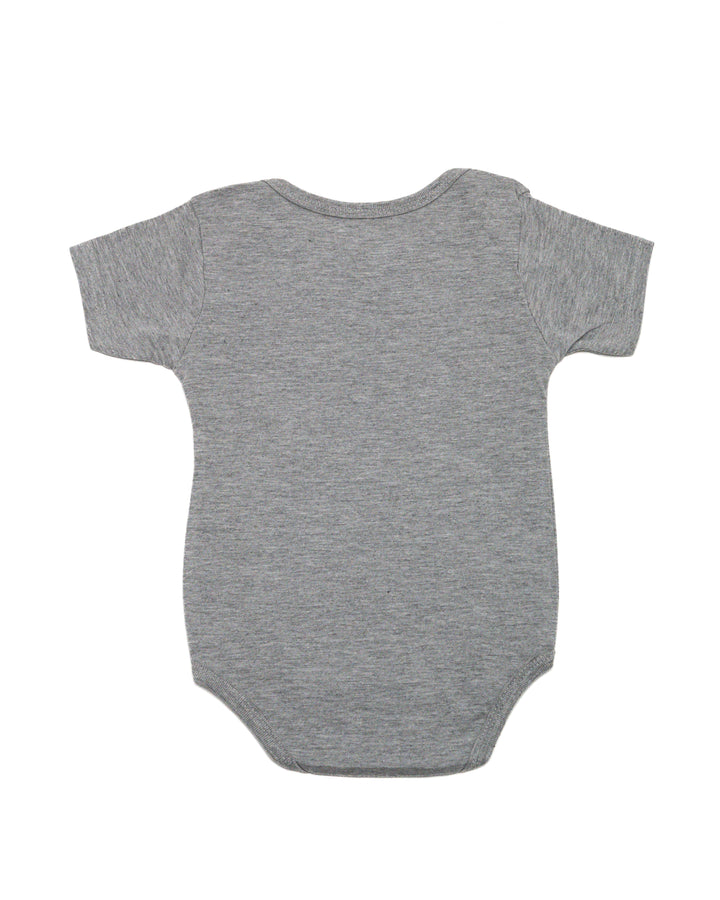 Ghousla Short Sleeve BodySuit in Grey Marl