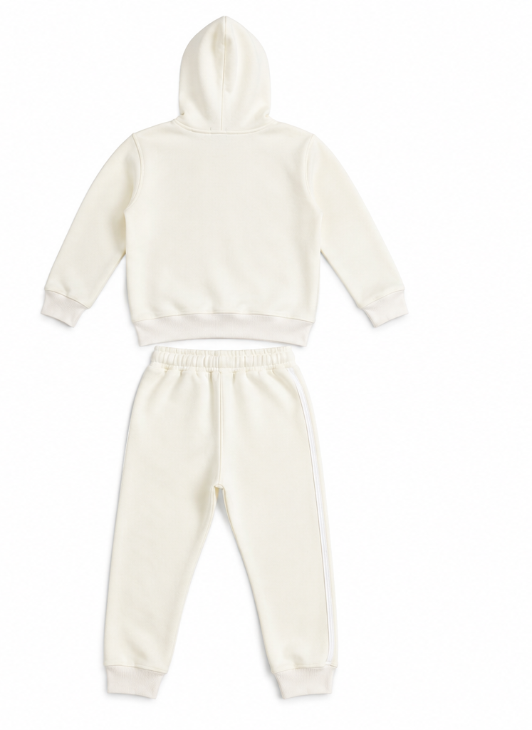 Cream Cozy Kids Tracksuit Set