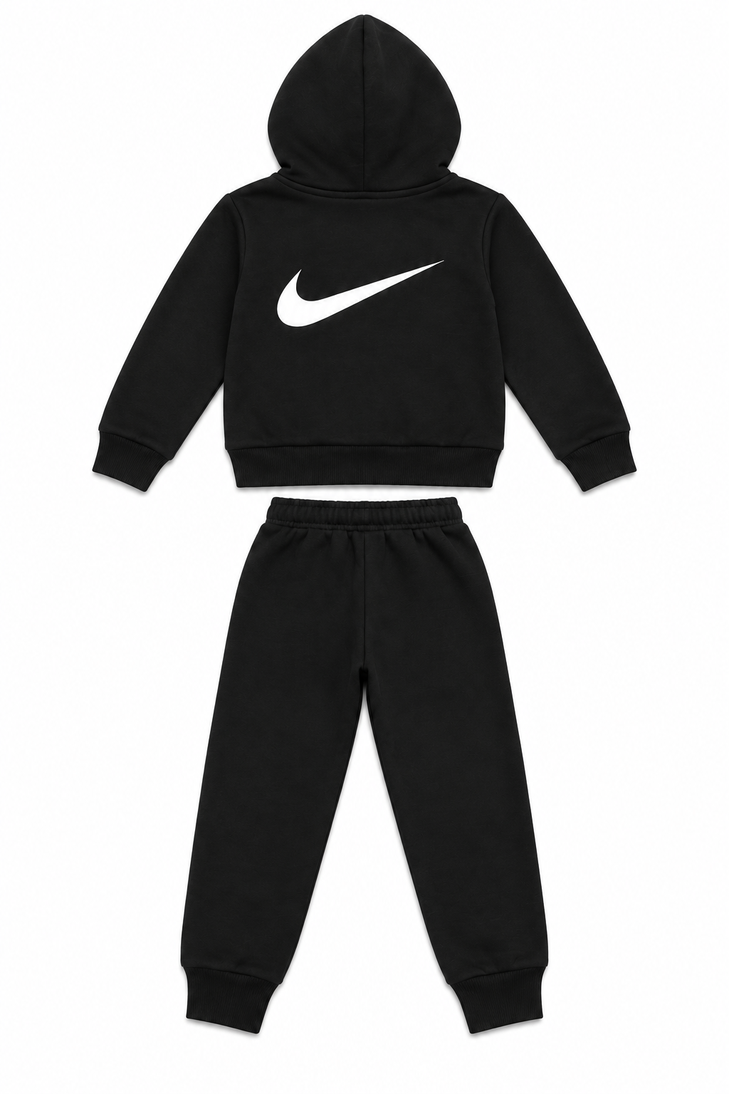 Black Kids Fleece Tracksuit Set