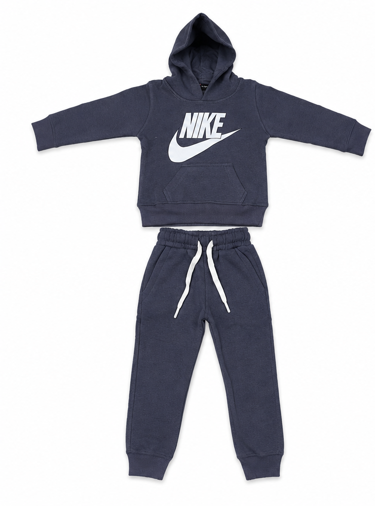 Charcoal Grey Kids Fleece Tracksuit Set