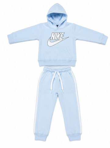 Light Blue Kids Fleece Tracksuit Set