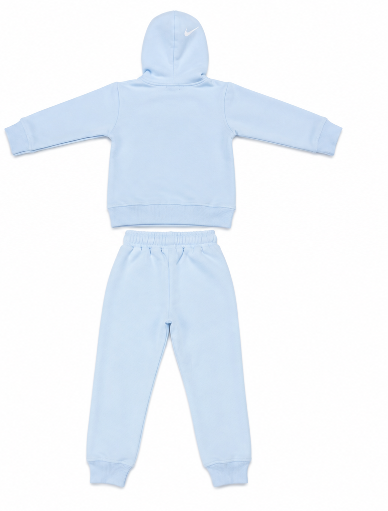 Light Blue Kids Fleece Tracksuit Set