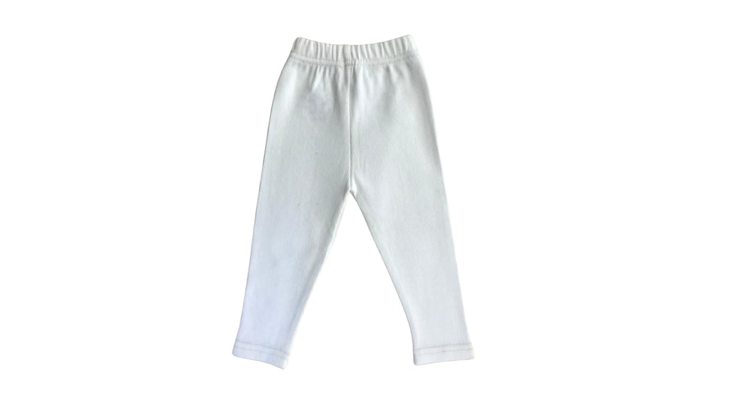 White Ribbed Leggings Pajama