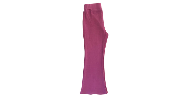 Magenta Flared ribbed pants