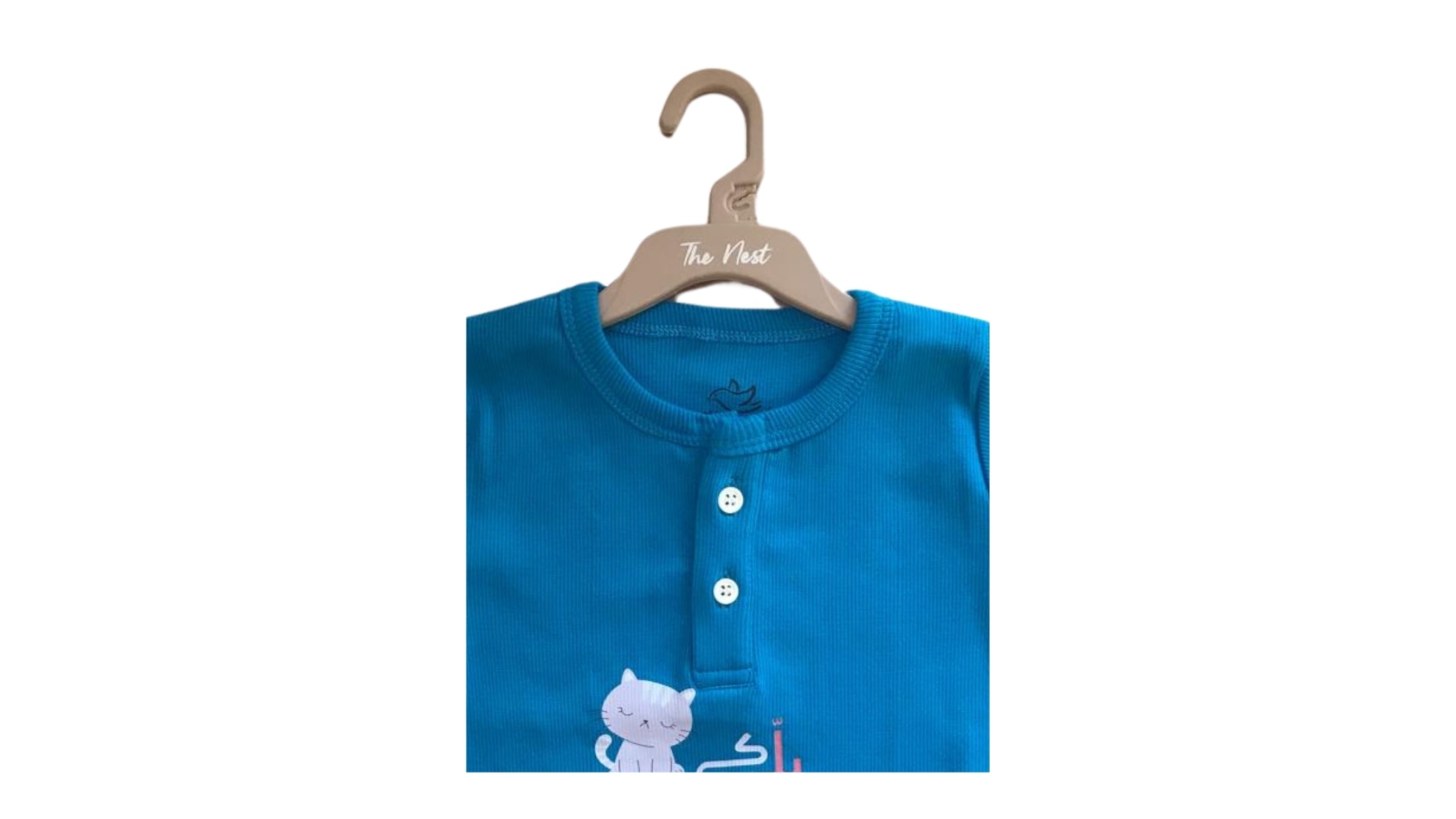 Ghousla Ghusla Full Sleeve Henley B;ue