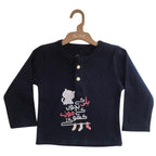 Billi Ke Bachon Ke Mozay Henley Sweatshirt - Deep Blue