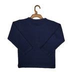 Ghousla Full Sleeve Henley T-Shirt - 1X1 Rib (Navy Blue)