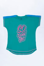 Girls Baggy T-Shirt (Green Lake)