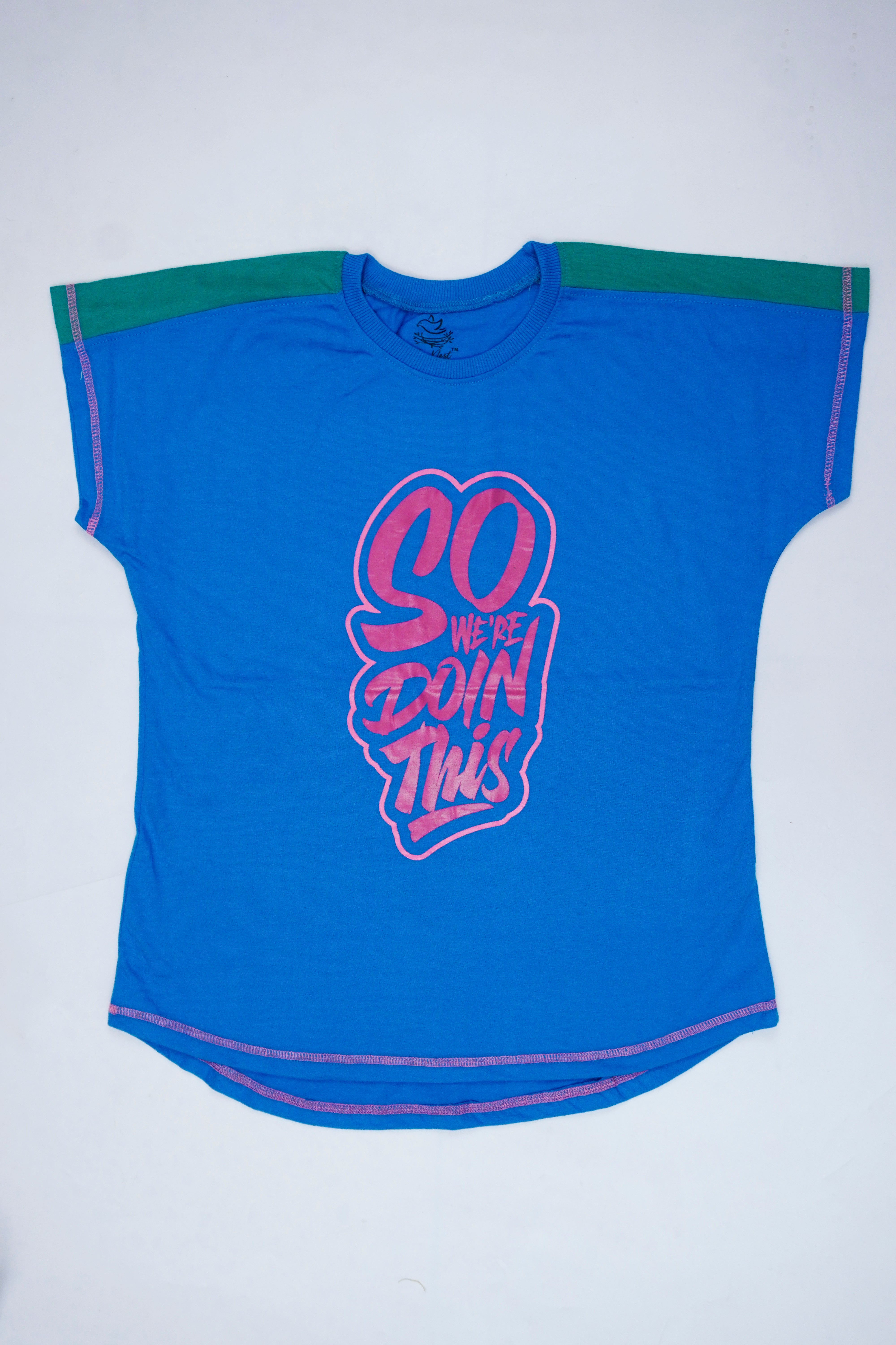 Girls Baggy T-Shirt (Blue)